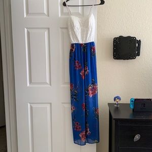Blue floral Maxi Dress